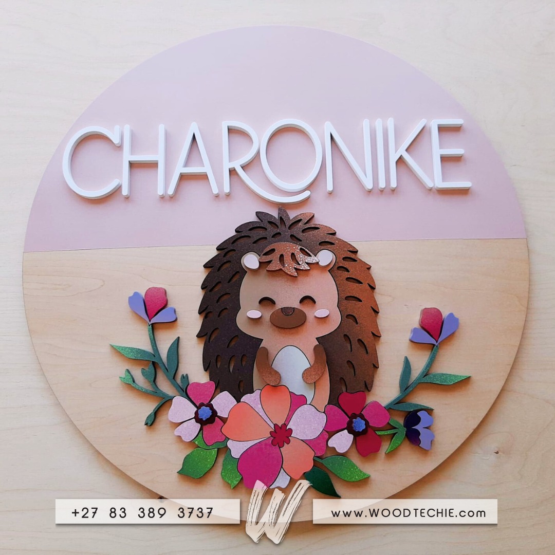 Name Board - Hedgehog Premium 2 Name Board - Hedgehog Premium - Image 2