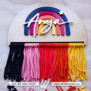 Name Board - Rainbow w/ Coloured Tassel