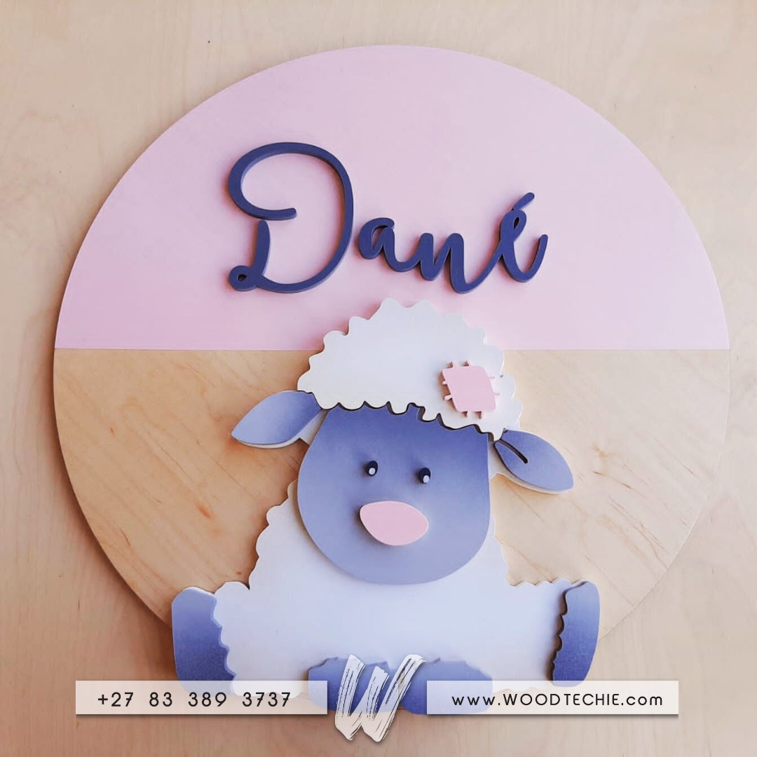 Name Board - Little Lamb Girls 1 Name Board - Little Lamb Girls