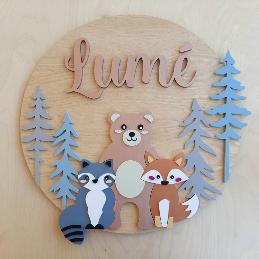 Woodlands Premium Name Board Girls Woodtechie