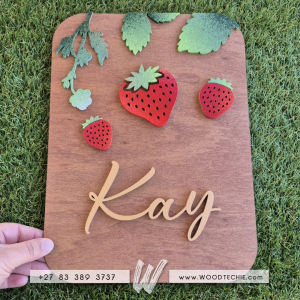 Midi Name Board - Red Strawberries