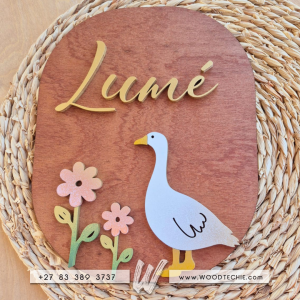Midi Name Board - Flower Goose
