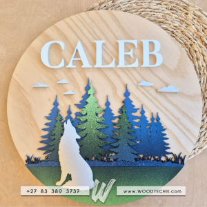 Name Board - Wolf in the Woods